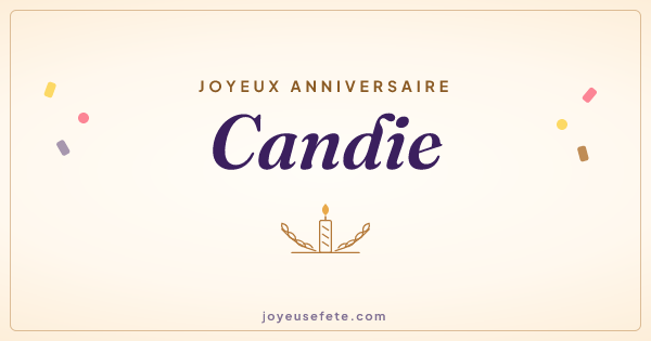 Image « Joyeux anniversaire Candie » au format large