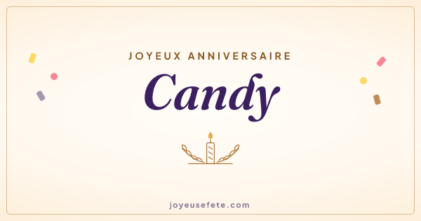 Image « Joyeux anniversaire Candy » au format large