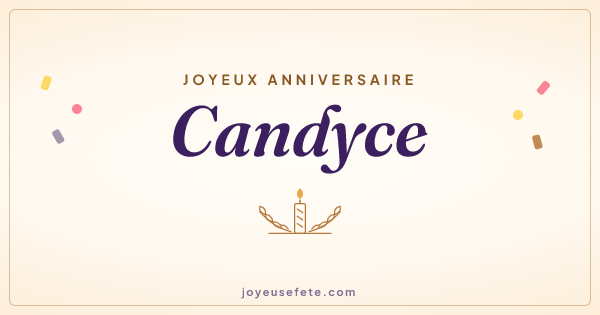 Image « Joyeux anniversaire Candyce » au format large
