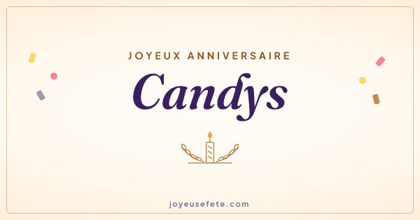 Image « Joyeux anniversaire Candys » au format large