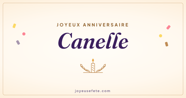 Image « Joyeux anniversaire Canelle » au format large