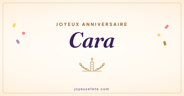 Image « Joyeux anniversaire Cara » au format large