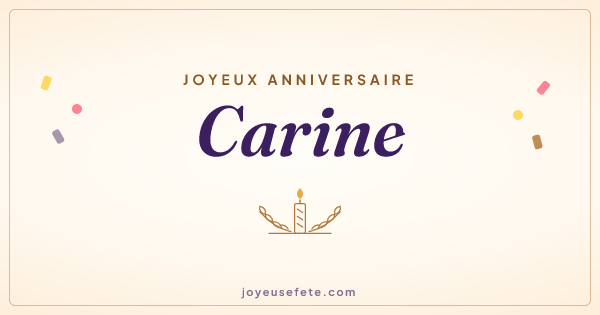 Image « Joyeux anniversaire Carine » au format large