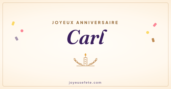 Image « Joyeux anniversaire Carl » au format large
