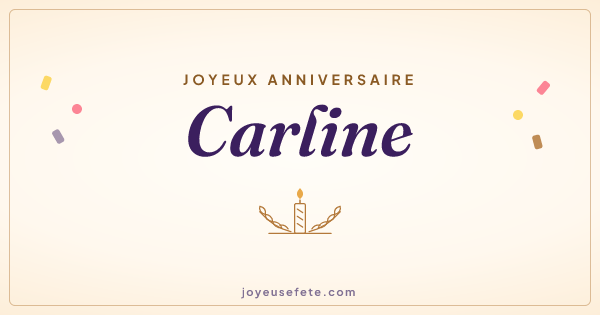 Image « Joyeux anniversaire Carline » au format large