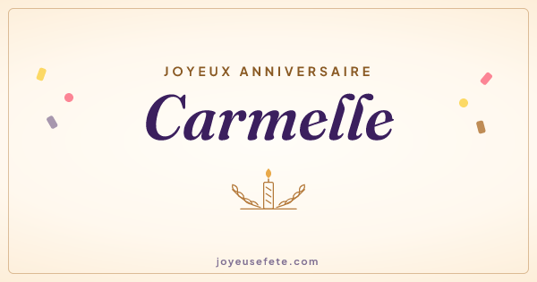 Image « Joyeux anniversaire Carmelle » au format large