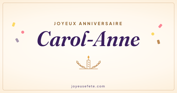 Image « Joyeux anniversaire Carol-Anne » au format large