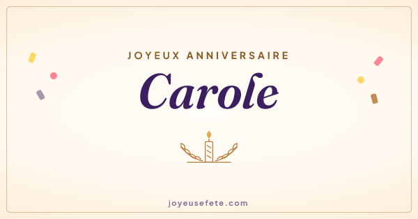 Image « Joyeux anniversaire Carole » au format large