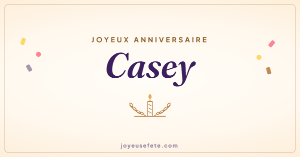 Image « Joyeux anniversaire Casey » au format large