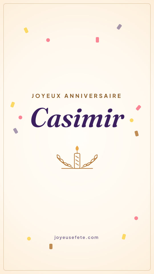 Image « Joyeux anniversaire Casimir » au format story