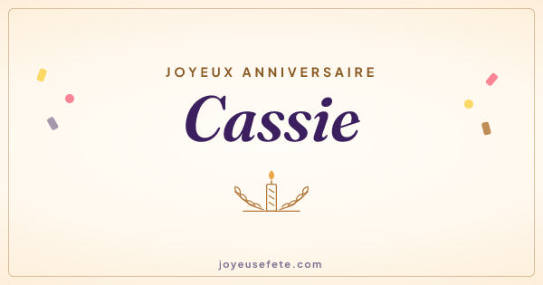 Image « Joyeux anniversaire Cassie » au format large