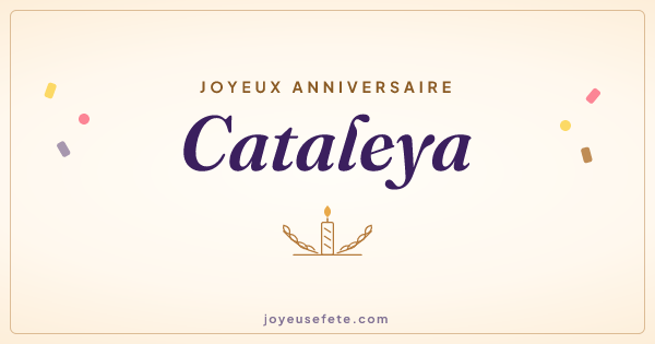 Image « Joyeux anniversaire Cataleya » au format large