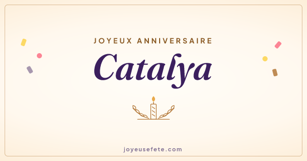 Image « Joyeux anniversaire Catalya » au format large
