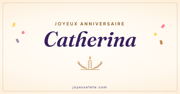 Image « Joyeux anniversaire Catherina » au format large