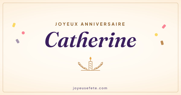 Image « Joyeux anniversaire Catherine » au format large