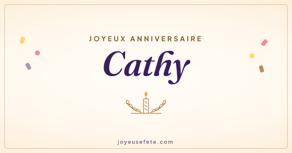 Image « Joyeux anniversaire Cathy » au format large