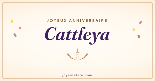 Image « Joyeux anniversaire Cattleya » au format large