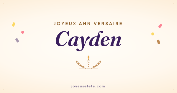 Image « Joyeux anniversaire Cayden » au format large