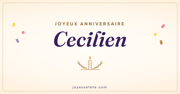 Image « Joyeux anniversaire Cecilien » au format large
