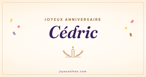 Image « Joyeux anniversaire Cédric » au format large