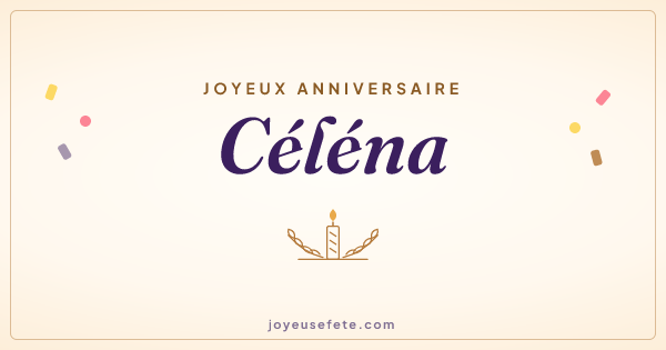 Image « Joyeux anniversaire Céléna » au format large