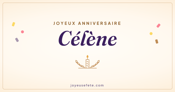 Image « Joyeux anniversaire Célène » au format large