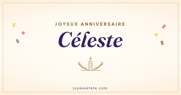 Image « Joyeux anniversaire Céleste » au format large
