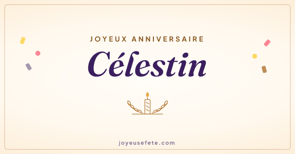 Image « Joyeux anniversaire Célestin » au format large