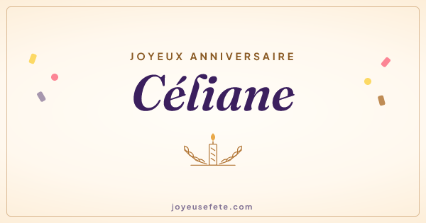 Image « Joyeux anniversaire Céliane » au format large