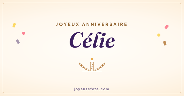 Image « Joyeux anniversaire Célie » au format large