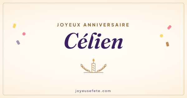 Image « Joyeux anniversaire Célien » au format large
