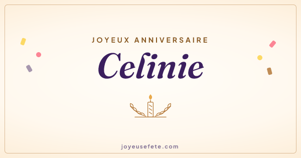 Image « Joyeux anniversaire Celinie » au format large
