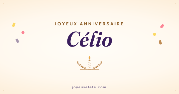 Image « Joyeux anniversaire Célio » au format large