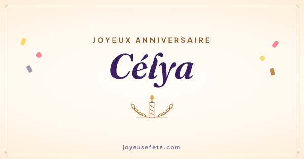 Image « Joyeux anniversaire Célya » au format large