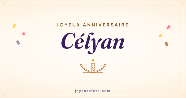 Image « Joyeux anniversaire Célyan » au format large