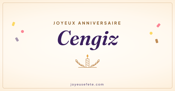 Image « Joyeux anniversaire Cengiz » au format large