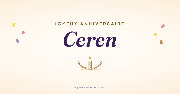 Image « Joyeux anniversaire Ceren » au format large