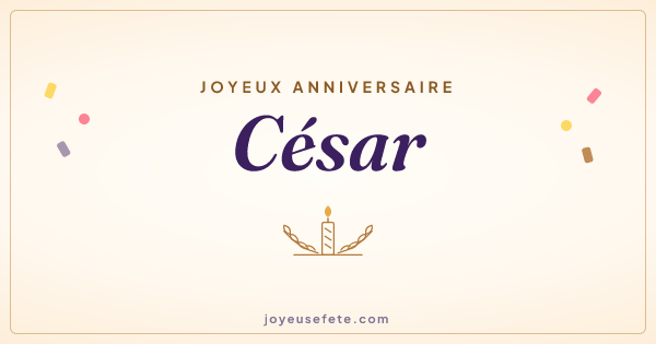 Image « Joyeux anniversaire César » au format large