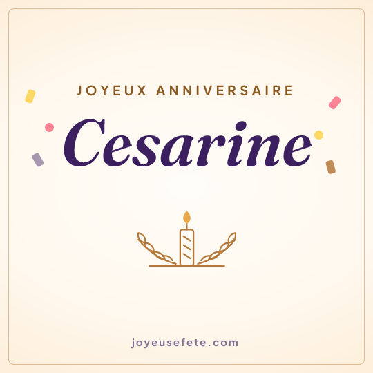 Image carrée « Joyeux anniversaire Cesarine » pour WhatsApp