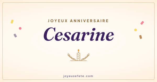 Image « Joyeux anniversaire Cesarine » au format large