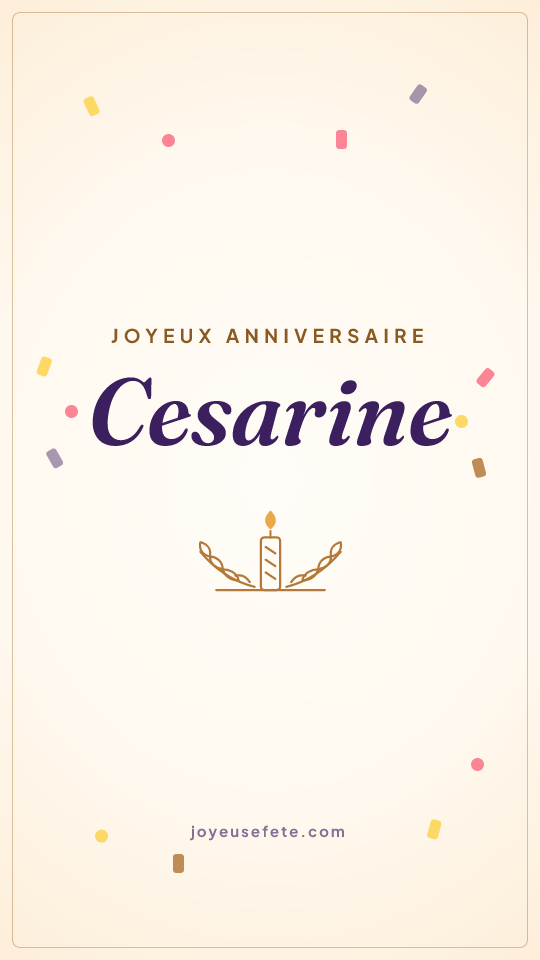 Image « Joyeux anniversaire Cesarine » au format story