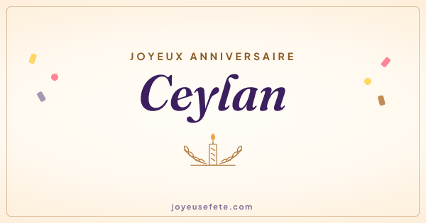 Image « Joyeux anniversaire Ceylan » au format large