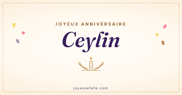 Image « Joyeux anniversaire Ceylin » au format large
