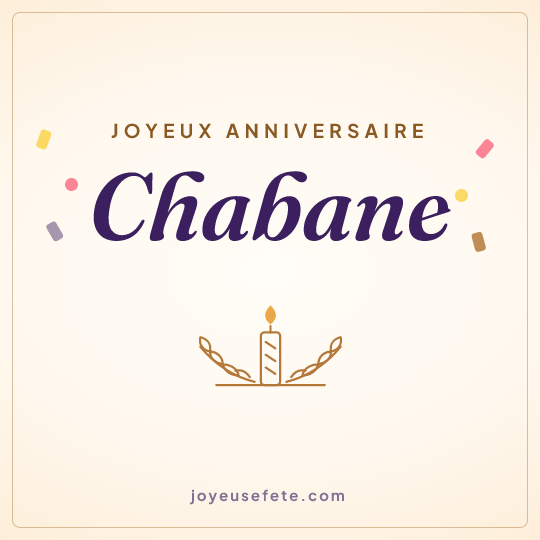 Image carrée « Joyeux anniversaire Chabane » pour WhatsApp