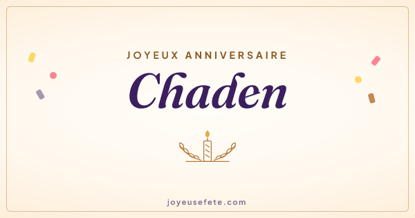 Image « Joyeux anniversaire Chaden » au format large