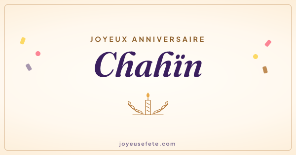 Image « Joyeux anniversaire Chahïn » au format large