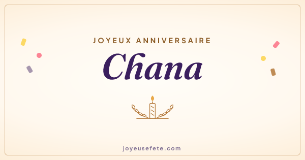 Image « Joyeux anniversaire Chana » au format large