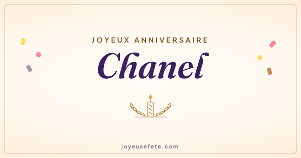 Image « Joyeux anniversaire Chanel » au format large
