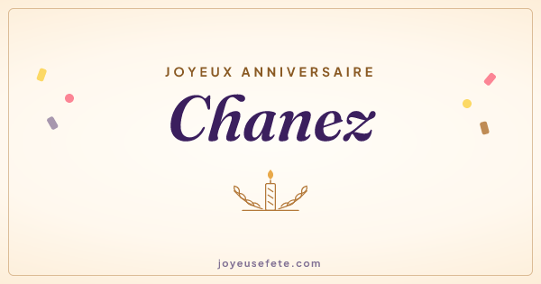 Image « Joyeux anniversaire Chanez » au format large