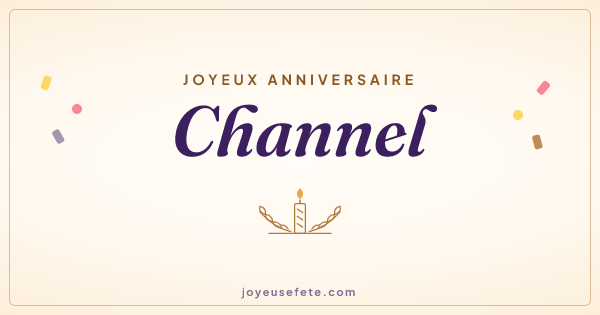 Image « Joyeux anniversaire Channel » au format large